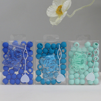 Multi color Soft Touch Kinder Haar perlen Sicheres ungiftiges Silikon Boxed Bead Set für Kinder
