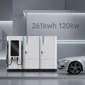 สถานีชาร์จรถยนต์ไฟฟ้า SCU 120kW 261kWh พร้อมแบตเตอรี่โซลาร์ในตัว รองรับ CCS2 สำหรับการชาร์จรถบรรทุกหนักเชิงพาณิชย์และอุตสาหกรรม - Product Image 1