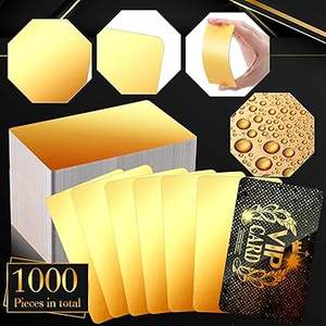 عرض رائع ببطاقة عمل معدنية فارغة فارغة ، بطاقات أعمال مخصصة ، فارغة مصنوعة من الألومنيوم المؤكسد ، علامة مناسبة - Product Image 3