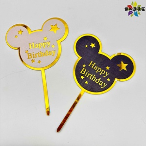 Cake Topper Fabricantes Personalización <span class=keywords><strong>Mickey</strong></span> estilo Acrílico Feliz cumpleaños Cake Toppers decoración de feliz cumpleaños 2024 - Product Image 3