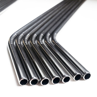 Pailles en acier inoxydable réutilisables, 6 pièces, pailles en métal avec brosse