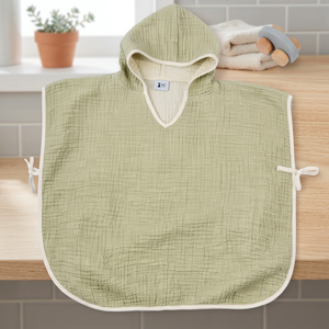 Toalla con Capucha de Algodón Muselina para Niños, Diseño de Animales, Suave, Tipo Capa, de Dibujos Animados, de Forro Polar Coral para Bebés - Product Image 3