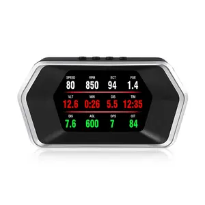 מערכת כפולה רכב OBD HUD P17 נהיגה מהירות סל"ד מתח שעון תצוגת GPS ראש למעלה תצוגה עבור כל מכוניות