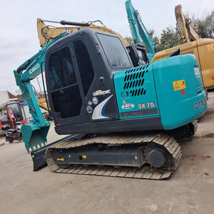 Mini excavatrice Kobelco Sk75 7 tonnes de garantie d'un an pelle sur chenilles d'occasion de haute qualité moteur moteur pompe engrenage bon état - Product Image 2