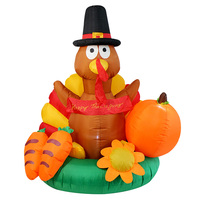 Citrouille gonflable de remerciement, 6 pieds, pour décoration de pelouse, intérieure et extérieure, cour de dinde, pour thanksgiving, vacances