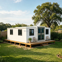 Casa Móvil Plegable Prefabricada de Lujo, Casa Modular Pequeña de 2 o 3 Dormitorios, Casa Contenedor Expandible Prefabricada de 20, 30 o 40 pies