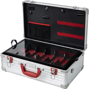 Traveling Suitcase with Removable 6 Clippers Tray Holder Professional Barber Case Stylist Tool Box