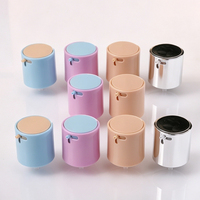 Flacon vide rond en verre transparent coloré de haute qualité de 30 ml pour cosmétiques, lotions, huiles, liquides, fond de teint, avec pompe doseuse