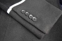 Manteau d'hiver haut de gamme pour homme, imperméable, séchage rapide, anti-plis, réversible, en laine/cachemire, classique, formel, long, double boutonnage