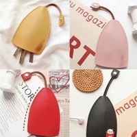 Porte-clés de rangement compact à cordon de grande capacité Sac à pendentif Clé coulissante Mignon Portable Pièce personnalisée Fermeture éclair étanche