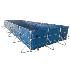 collapsible pvc tarpaulin fish tank pond farming pond flexible water tank big capacity commercial usage