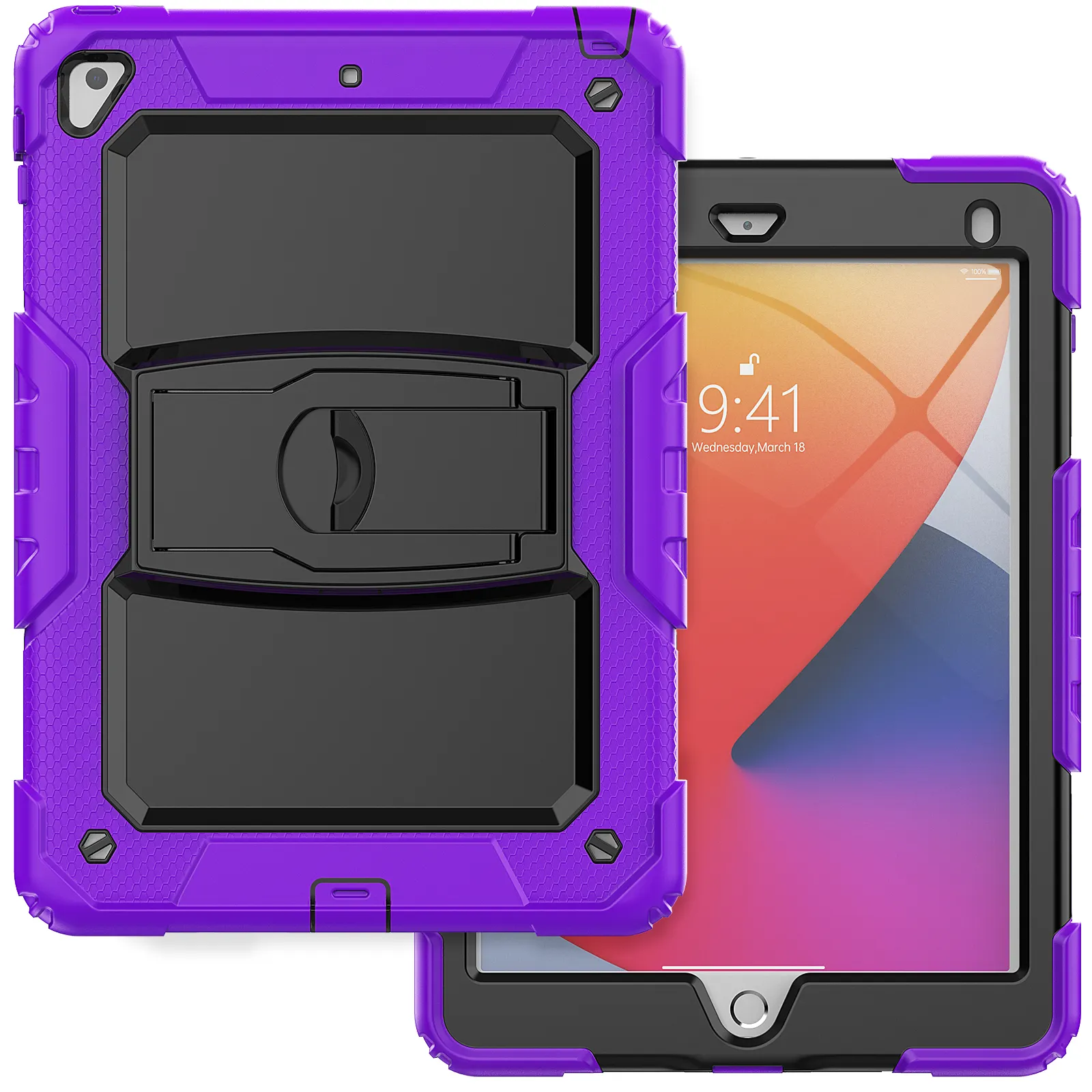 Toptan gökkuşağı renk silikon kılıf Pad pro 12.9 için 10.2 Mini tam vücut koruyucu Tablet kapak Samsung A8 için