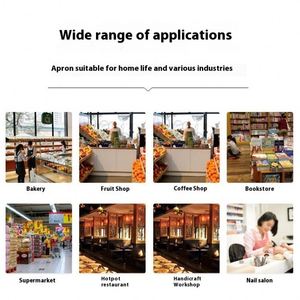 Tablier de travail sans manches personnalisé avec logo, style coréen, pour cuisine et restauration, en coton/polyester, imperméable et anti-taches d'huile, vente en gros - Product Image 6
