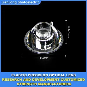 Customized 24 Degrees Plastics LED Wall Washer Lighting COB LensOptical Lenses Led Module Accessories COB 3535 SMD Led Light Len