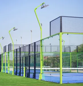 Perlengkapan olahraga panorama lapangan tenis Padle dalam ruangan dan dalam ruangan