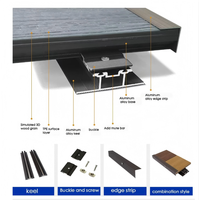 Planches de terrasse en alliage d'aluminium modernes pour extérieur, résistantes à la rouille, aspect bois, pour balcon, escalier, terrasse, marque Yingxin, garantie 30 ans