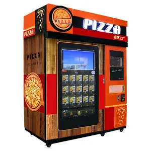 Máquina de venda automática de pizza, máquina de pizza com forno, pizza aquecida e cozida, hambúrguer, máquina de venda automática totalmente automática