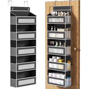 ที่เก็บของแบบแขวนประตู 5 ชั้น 10 ช่อง ขนาด 33x15x85 ซม. ผ้าไม่ทอ แบบตะขอเกี่ยว สำหรับจัดระเบียบหลังประตู - Product Image 1