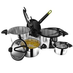 Juego de ollas de cocina de acero inoxidable Homeuse, juego de ollas de aluminio Cooklover - Product Image 3