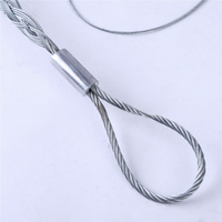 Chaussette de tirage de câble 16-320mm, prise de câble intermédiaire, maille métallique doublement enveloppée, charge lourde, construction électrique, garantie 1 an, Suzhou