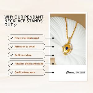 1 pccs 14k 18k सोने के गहने डिजाइन 925 चांदी निर्माता ओएम ओडी सीज़ जेम्स्टोन आकर्षण शादी पेंडेंट मोइससानाइट हार कस्टम - Product Image 5