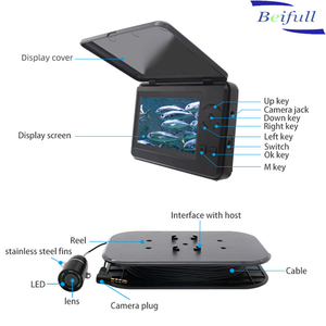 F431 Enregistrement vidéo Caméra de pêche sous-marine 15m Infrarouge LED HD Résolution 1280*720P pour la pêche ICE/SEA - Product Image 6