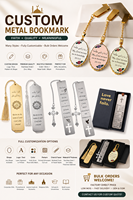 Marcadores Religiosos de Metal, Accesorios de Metal con Grabado Láser Personalizado, Texto Inspirador, Papelería Metálica, Marcadores con Letras Cruzadas