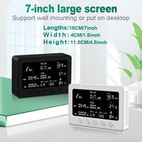 Monitor de Calidad del Aire Profesional 10 en 1 con RS485 Modbus y Tuya WiFi, Sensor de CO2, PM2.5, PM1.0, TVOC