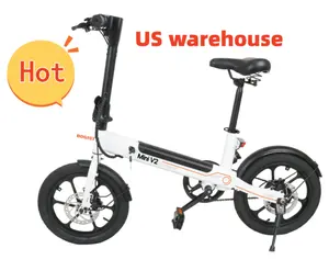 美国仓库新款16英寸350W 36v城市可折叠折叠ebike混合自行车成人电动自行车