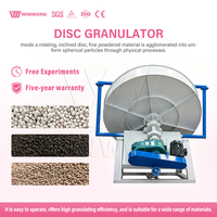 Granulateur à disques WINWORK à haute efficacité entièrement automatique 1-5T/H certifié CE ISO pour l'acide humique et les engrais minéraux