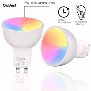 1/2/3/4 قطع مصباح ذكي واي فاي GU10 بـ21 لمبة LED، إضاءة RGBW بقوة 6 واط، تحكم عن بعد عبر التطبيق وقابل للتعتيم - Product Image 2