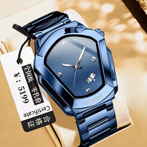Nouvelle montre pour homme BINBOND B760, tendance, étanche, quartz, acier inoxydable, cadran en verre 3D, montre-bracelet pour homme 2026 - Product Image 3