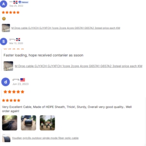 M youdlan FTTH fiberhome yofc sợi quang thả Cáp 1 2 <span class=keywords><strong>4</strong></span> lõi g657a1 phẳng thả Cáp 1km 2km nhà máy giá - Product Image 3