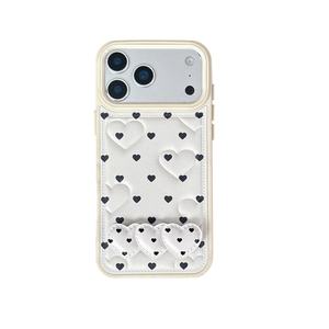 Funda de tela Han Feng con relieve estilo Ins para iPhone 17 Pro/16 Pro Max/15P con soporte, diseño 'Girl's Love' - Product Image 5