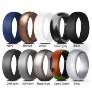 Men Jewelry Wedding Sport soft custom silicone finger rings rubber silicon rings