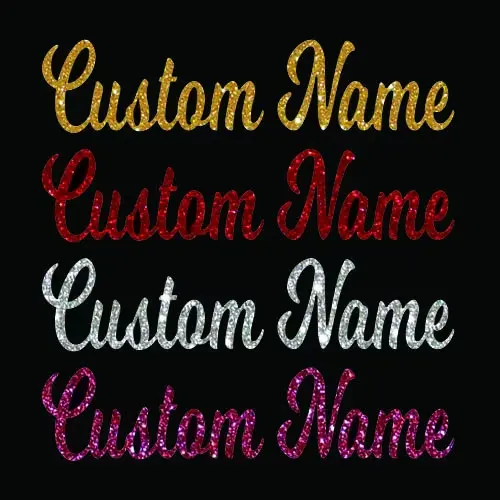 YZX Custom High quality rhinestone design iron on glitter heat transfer vinyl Heat Press Stickers for T-shirt