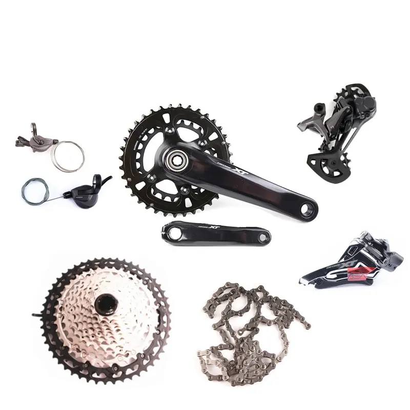 SHIMANO DEORE XT M8100 2x12s kiti 36-26T m810-45T kaset M8100 zinciri ile M8120 MTB bisiklet Groupset için arka vites değiştiriciler