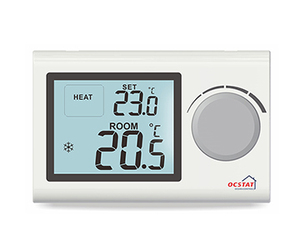 Thermostat de chaudière écologique pour pièce, mode chaleur/arrêt/refroidissement non programmable - Product Image 2