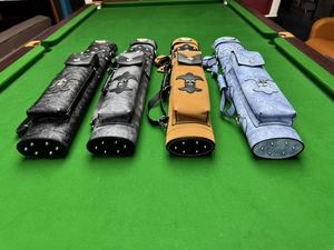 PU Leather Pool Cue Case 6 Hole Snooker Billiard Cue Bag with Shoulder Strap and Pocket for Club Travel - Product Image 3