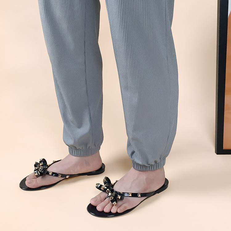 Women Jelly Diamond PVC Sandals Butterfly Flats Sandals Plastic Summer Slides Slippers