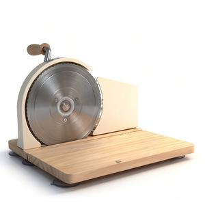 Wooden Base Manual Bread Slicer with Serrated Blade Professional Bread Cutting <b>Equipment</b> for Home <b>Baking</b> - Product Image 1