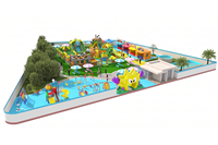 Parc de trampolines gonflables géants modulaires en PVC pour usage commercial, intérieur et extérieur, haute résistance