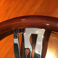 Tempérament rétro universel 450mm support creux volant de course modifié universel drift volant en bois massif