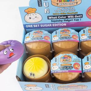Kawaii Steamed Bun Squishy <b>Toy</b>, Slow Rising Stress Relief Fidget <b>Toy</b> with Bamboo Steamer, Mystery Color Blind <b>Box</b> for Kids - Product Image 4