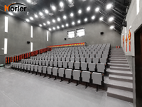 Chaise d'auditorium pliable moderne en tissu et métal avec tablette d'écriture pour église, gymnase et école, usage commercial – Vente en gros