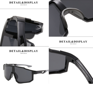 Lunettes <span class=keywords><strong>de</strong></span> soleil polarisées <span class=keywords><strong>de</strong></span> haute qualité CE, personnalisées, pour l'extérieur, lunettes <span class=keywords><strong>de</strong></span> soleil <span class=keywords><strong>de</strong></span> sécurité pour hommes, design cycliste, lunettes <span class=keywords><strong>de</strong></span> sport pour le cricket et la course à pied, 2026 - Product Image 3