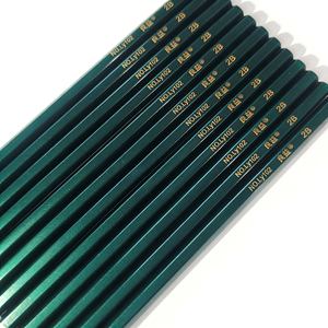 Crayon hexagonal vert métallique de 7 pouces 2B, lot promotionnel de 12 pièces, mine noire, bois de peuplier, écriture scolaire, bureau, dessin - Product Image 2