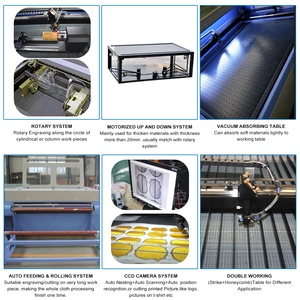 Giá cả phải chăng giá 9060 13090 Acrylic dấu hiệu gỗ nhựa plexiglass da phi kim loại CCD CO2 khắc laser Máy cắt - Product Image 5