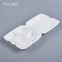 Contenants en plastique pour la restauration rapide, fabriqués par le fabricant, écologiques, en polypropylène rempli de minéraux naturels, à charnières
