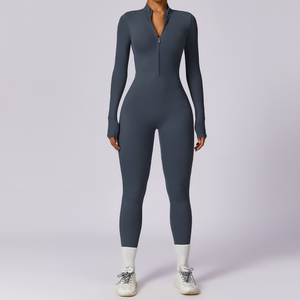 Combinaison de yoga une pièce à manches longues pour femmes à haute élasticité - Product Image 1